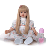 KEIUMI 24-tolline Reborn Baby Dolls V&auml;ikelapse Printsess Riidest keha Reborn Menina Lastele Lastep&auml;evaks j&otilde;ulukingid 60 cm sinine