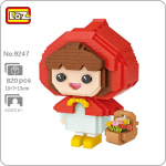 LOZ 9247 Muinasjutumaailm Punase m&uuml;tsiga t&uuml;druku lill 3D-mudel DIY Mini Teemantklotsid Tellised Ehitusm&auml;nguasi lastele Kingitus ilma karbita