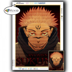 5D DIY Teemanttikandid Anime Jujutsu Kaisen Pilt kivist teemantmaali paberist Vintage plakat Teemantmosaiik n&auml;put&ouml;&ouml; Kodukaunistus Full Round 20X30CM