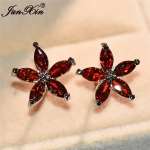 5 v&auml;rvi tsirkoon Viieharulised t&auml;hega lillelised k&otilde;rvar&otilde;ngad h&otilde;bedased ehted punane