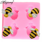 3D Mesilased Silikoonvormid Loomad Tassikook K&uuml;psis Fondant Vorm DIY Kookide kaunistamiseks T&ouml;&ouml;riistad Pol&uuml;meer Savi Kommid &Scaron;okolaad Gumpaste Vorm