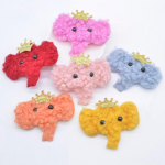 6 tk pl&uuml;&uuml;sist polsterdatud elevantide aplikatsioonid, &otilde;mblemine v&auml;ljal&otilde;igete albumites tasapinnalised k&auml;sit&ouml;&ouml; tarvikud kaunistused plaastrid roosa punane v&auml;rv