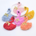 6 tk pl&uuml;&uuml;sist polsterdatud luigeaplikatsioonid Scrapbooking isetegemise pulk plaastritel Lameda seljaga kaunistustarvikud roosa punane v&auml;rv