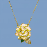 Peen naiste ripats kaelakee kollased lilled naiste ehted elegantsed moepeo ehted kampsun kett K&auml;sitsi valmistatud email kollane
