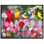 5D teemantmaaling roosivaas isetehtud dekoratiivne teemantmaaling lind lill ristpistes aed teemanttikandid kodukaunistus 30X25cm