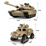 1463 tk Militaar M1A2 tanki ehitusplokid 2. maailmas&otilde;ja lahingumasinate peamised lahingutankid mudelklotsid Komplektid harivad isetegemine lastele m&auml;nguasjad punakaspruun