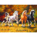 5D-teemantmaal Uus saabunud hobuste pildid kividest Teemanttikandid Ristpistes Loomade mosaiikkaunistus Full Round 20x30CM