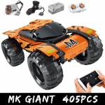 MOLD KING Tehnilised RC-autode m&auml;nguasjad poistele Ehitusklotsid Kaugjuhtimispult Maastikuautode maastikul ronimine Vankrid Veoautode Kingitused 18025 with motor