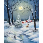 DIY Winter Snow Scenic 5D Teemantmaal T&auml;isringi puur Teemanttikandid Ristpistes Mosaiikkomplektid Seinakunst Kodukaunistus Full Round 20x30CM