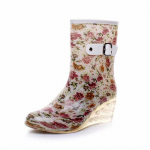 Kummist vihmasaapad naistele veekindlad k&otilde;rge kontsaga moe kingad naistele l&uuml;hikese pahkluu PVC vihmasaapad libisemiskindlad karusnahast saapad 39 kuld