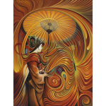 Isetegija 5D teemantmaal, t&auml;isring puur Abstraktne v&auml;rviline pilt teemantmosaiik teemanttikandid kodukaunistused seinakunst Full Round 20x30CM