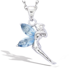 Les Tr&eacute;sors De Lily [R4155] &ndash; h&otilde;bedane ripats  Tinkerbell  akvamariinist h&otilde;be (roodiumiga kaetud) - 17x12mm t&uuml;rkiissinine