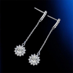 P&auml;evalille kujuga 0 ,5 / 1 kat Moissanite teemant S925 Sterling h&otilde;be mood Lihtsad pikad k&otilde;rvar&otilde;ngad Naiste ehted 0.5ct
