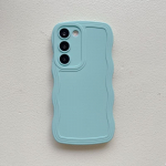 Wave Border &uuml;hev&auml;rviline Samsung A54 A73 A33 5G Galaxy S23 Ultra A71 A52 S22 S21 FE A34 5G TPU p&otilde;rutuskindel kate koos randmepaelaga Samsung A51 4G