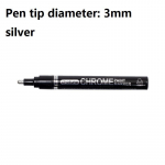 Galvaniseerimispeegli h&otilde;bedase v&auml;rviga pliiatsi juhend, parandus, kroomitud metallist veekindel rehv, keraamiline, k&auml;sitsi meisterdamise parandav v&auml;rv, 0,7 mm/1 mm/3 mm pliiatsiots 3mm