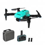 Kaugjuhtimispuldiga minidroon kahe kaameraga 4K kokkupandav peata droon optilise voolu positsioneerimisega Dual Camera 2 Battery roheline