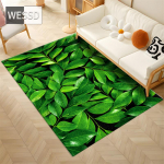 Green Leaves 3D matt elutuppa Pehme vaip magamistuppa Pestav libisemisvastane p&otilde;randavaip K&ouml;&ouml;k Vannitoamatt Uksematt Nordic 120x160cm 1pcs