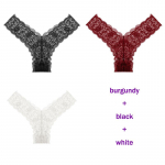 CINOON 3tk/partii naiste alusp&uuml;ksid, l&auml;bipaistvad madala v&ouml;&ouml;ga alusp&uuml;ksid, &otilde;&otilde;nsad stringid, naiste &otilde;mblusteta G-stringi seksikas aluspesu pitspesu alusp&uuml;ksid one size