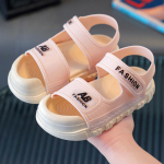 Lastele Suvised rannasandaalid Poiste libisemisvastased lahedad sandaalid T&uuml;drukutele Puhtav&auml;rvilised Mood Suvejalatsid Pehmed beebisandaalid 21-22 roosa