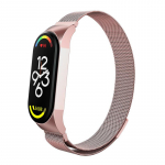 Milanese aasa rihm Xiaomi Mi Band 8 7 k&auml;ev&otilde;ru roostevabast terasest metallist Correa Miband band6 band4 Xiaomi mi riba jaoks 3 4 5 6 7 Mi Band 8 Heleroosa/roosa