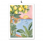 Boho Sun Cactus Banaanipuu Naiste Leopard Seinakunst L&otilde;uendimaal P&otilde;hjamaade plakatid ja v&auml;ljatr&uuml;kid Seinapildid elutoa kaunistamiseks A4 21x30cm No Frame