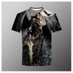 Summer Horror Skull 3D Print Meeste T-s&auml;rk avara O-kaelusega l&uuml;hikeste varrukatega Skull Street Rock Hip Hop Top ja T-s&auml;rk meeste riided 6XL XS
