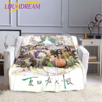 Klassikaline multikas Natsume Friendsi kontotekk Premium Flanell Warmth Soft Plush diivanvoodi tekk 75x90cm