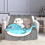 Multikas armas virsikumustriga tekk Flanellist valentinip&auml;eva kingitus Mikrofiibrist pl&uuml;&uuml;sist flanell tekk voodi diivani voodipesule 75x90cm