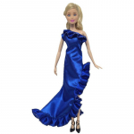 Mood Barbie nukkude peokleidid Vintage Elegantne pulmakleit Kleit M&auml;nguasi Lastele T&uuml;drukutele Kingitused 1PC sinine