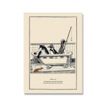 Naljakas Vannitoa Tualettkaunistus L&otilde;uend Maalimine Loom Vann Plakat Karu Kaheksajalg Pingviin &Scaron;impans Retrosein Pilt Kunst Cuadros Ilma raamita 50*70cm