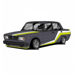 Tri Koshki KCS394 VAZ 2107 autokleebis PVC kleebised Mootorratta kleebis auto veoauto kaitseraua s&uuml;learvuti k&uuml;lmiku ukse seinal 15cm -S