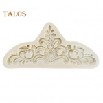 Koogi kattevorm, k&otilde;rge temperatuurikindel meisterdamine, toidukvaliteediga, kasulik reljeefmustriga kroon Sugarcraft fondantvorm koogipoe jaoks helehall v&auml;rv