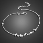 Jalakettid 100 % 925 Sterling Silver Angel Munad Ussi kett jala Ehted Suvine rand jala peal Pahkluu k&auml;ev&otilde;rud Naistele Jalakett