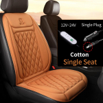 12-24v soojendusega autoistme kate 30' kiire autoistmesoojenduse riie/flanellist soojendusega autoistme kaitse 25W istmesoojenduse kate auto 1PCS Orange Cloth