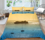 3D-maalimise stiilis voodipesu komplekt paat tr&uuml;kkimine tekikott 2/3 t&uuml;kki AU180 * 210 meremustri mikrokiudkangast pehme masinaga pestav kodukaunistus Baby 100x135cm