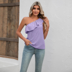 GMXIA naiste moe vabaaja &uuml;hev&auml;rvilised varrukateta pluusid ja s&auml;rgid S valge