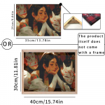 FIYO teemantmaalikomplektid t&auml;iskasvanutele V&auml;rvilised akvarelli t&uuml;drukute teemantkunsti komplektid T&auml;ielik puurikunst ja k&auml;sit&ouml;&ouml; kingituseks Kodu seinakaunistus J&otilde;ulukingitus