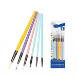 Akvarellv&auml;rvi pintsli pliiats 6 tk Komplekt Macaron nailon juuksed l&uuml;hikesed puidust varras Pintsel Gua&scaron;&scaron; Akr&uuml;&uuml;l &Otilde;limaali kunstitarbed