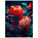 1 komplekt roosilille kunstteemantmaalimise komplekt DIY kivid tikandid ristpistes joonistus kodukaunistus kunst-teemantkunst k&auml;sit&ouml;&ouml;projektid