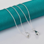 URMYLADY 925 Sterling H&otilde;be Veetilga Ripats Kaelakee Naistele Pulmad Kihlus Mood Ehted 45cm