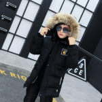 Talvejope Boy Park Lasteriided Talveriided Jope Paks puuvillane paksenemiskraadi 170cm must