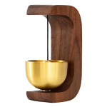 Jaapani puidust tuulekella juhtmevaba uksekella sissep&auml;&auml;su uksekell Dekoratiivne tuulekell kodu avamise kodu kaunistamiseks walnut