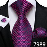 Meeste lipsud siidiroheline triibuline lips Hanky ​​mansetin&ouml;&ouml;pide komplekt Ametlik &auml;rilips N-7989