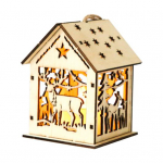 J&otilde;ulud LED-puidust majakaunistused Keskkonnas&otilde;bralikud helendavad minisuurused Isikup&auml;rastage puu ripats One Size B