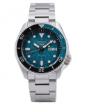 Seiko 5 Sports SKX Style roostevabast terasest l&auml;bipaistev sihverplaadiga automaatne SRPJ45K1 100M meeste k&auml;ekell