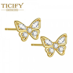 Uus mood liblikas k&otilde;rvar&otilde;ngad tsirkoonist disain mood kerge luksus k&otilde;rva ehted t&uuml;druku temperament p&uuml;hade kingitus valge