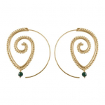 Naised Rhinestone Water Drop Spiral Dangle Gear Hook K&otilde;rvar&otilde;ngad Statement Ehted kuldne