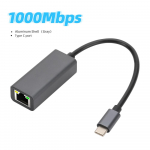 1000Mbps USB-t&uuml;&uuml;pi C Etherneti adapter V&otilde;rgukaart USB-C to RJ45 Lan Gigabit Ethernet Interneti-kaabel MacBook PC jaoks Windows XP 7 8 10 Android TYPE C