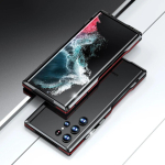 Metallist kaitseraua &uuml;mbris Samsung Galaxy S24 S23 S22 Ultra alumiiniumsulamist raami p&otilde;rutuskindla kaitsega telefoni kate iPhone 15 14 13 12 11 Pro Max jaoks iphone 11promax punane