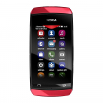 Renoveeritud Nokia Originaal Nokia Asha 305 Kahe SIM-kaardiga Avatud Funktsioonitelefon Mobiiltelefon 2 SIM-kaardiga No charger punane